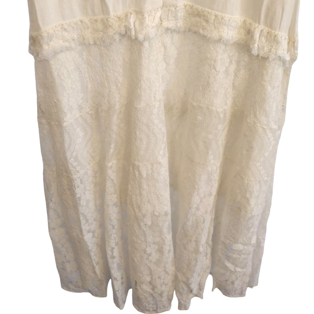 Snidel | Ivory White Lace Patchwork Mixed Media D… - image 8